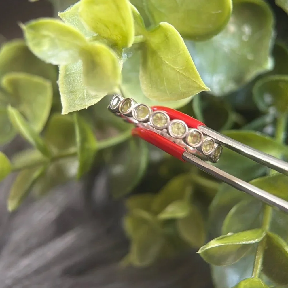 Lovely Silver‎ 925 Eternity Peridot Ring